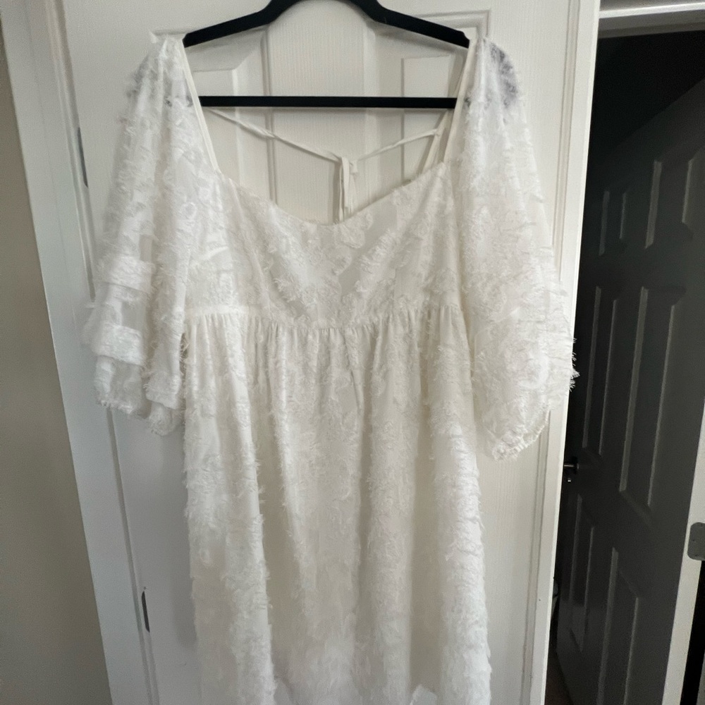 White babydoll dress; never worn